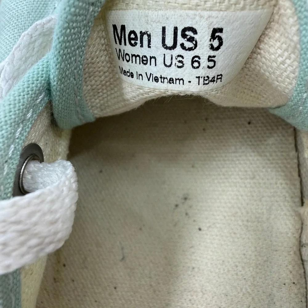 Vans‎ Authentic Sneakers Women 6.5 Mint Green Canvas Skate Shoes Indie Boho